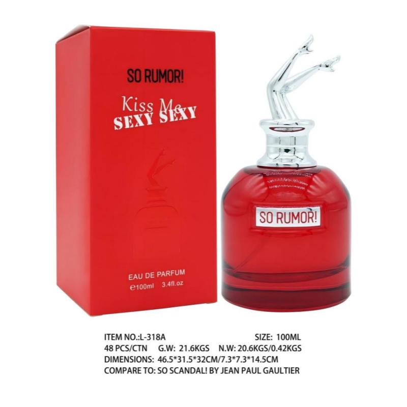 Vanilla Perfume Oil - น้ำหอมผู้หญิงสุดหรู 100 มล. กลิ่นติดทนนาน ขวดทรง Scandal