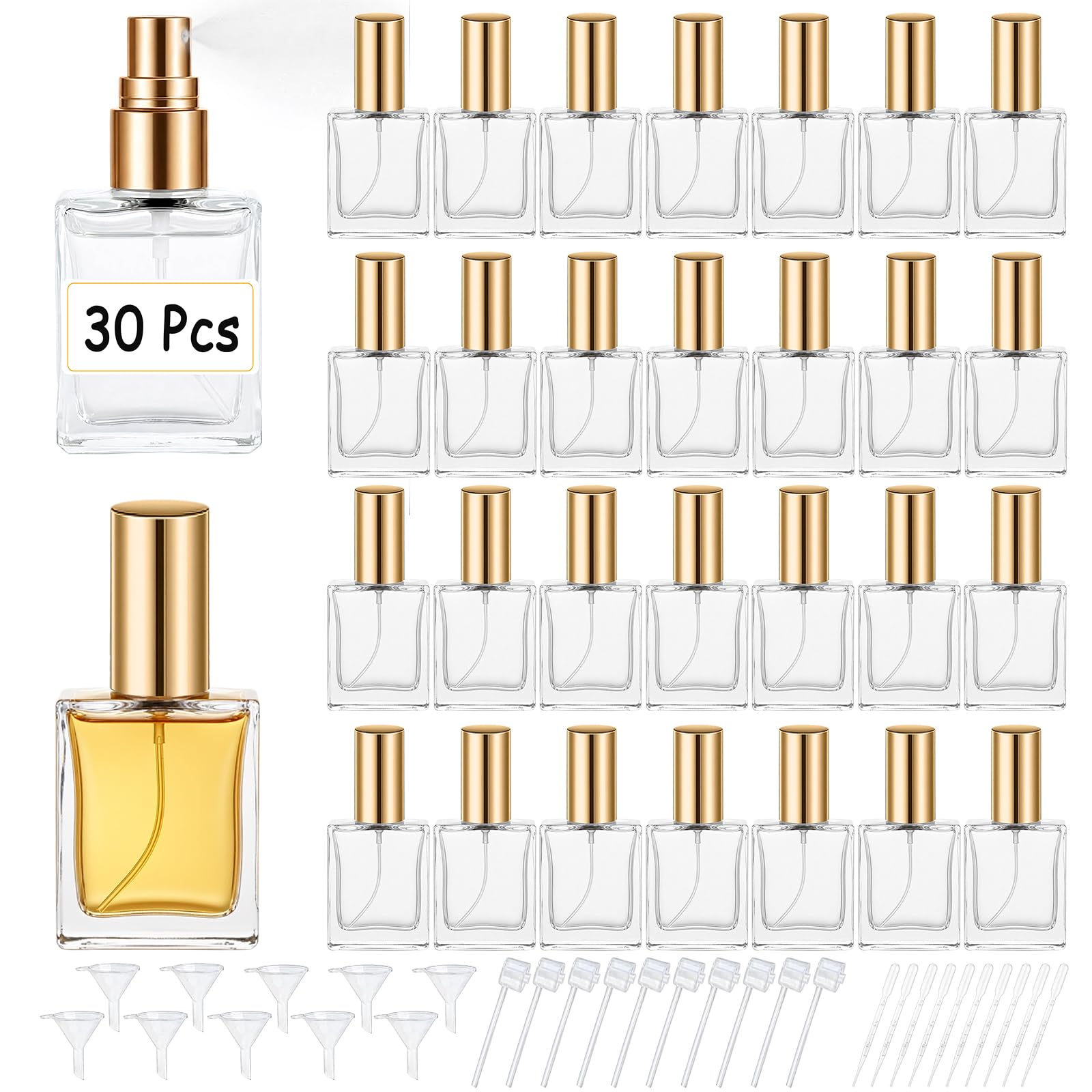 Perfume Fragrance Story - ขวดสเปรย์น้ำหอมแก้วใสคุณภาพสูงขนาด 30 15 มล. พร้อมอุปกรณ์บรรจุภัณฑ์ เหมาะสำหรับน้ำหอมและการเดินทาง