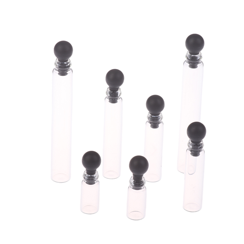 Perfume Fragrance Lab - 10ชิ้น0.5/1/2/3มล. ขวดน้ำหอมแก้วเล็กเปล่าขวดเล็กขวดตัวอย่างขวดของเหลวในห้องปฏิบัติการหลอดทดลองน้ำหอมเครื่องสำอาง