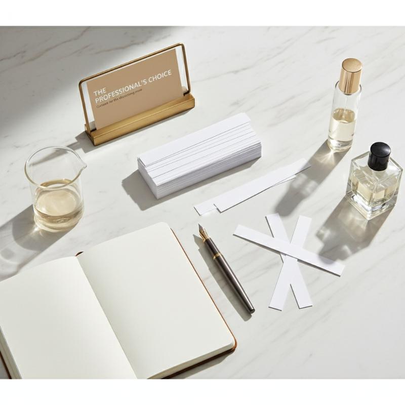 Perfume Fragrance Lab - 100 ชิ้น 130x15 มม. แถบทดลองน้ำหอม กระดาษทดสอบน้ำมันหอมระเหย